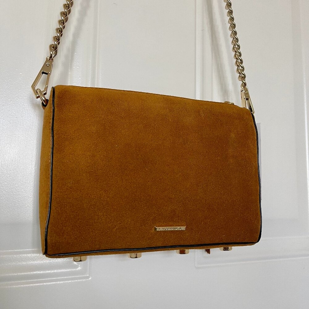 Rebecca Minkoff Chain Crossbody Purse (Brown, Gold Chain, NWT)